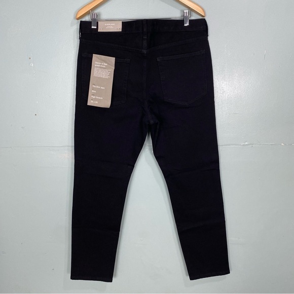 Everlane The‎ Slim Performance Jean Black Sz 35X30 - Picture 3 of 5